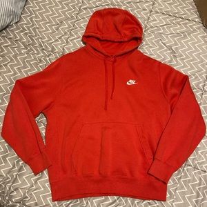 Nike Sportswear Club Fleece Hooded Sweatshirt Men’s Medium Red Hoodie